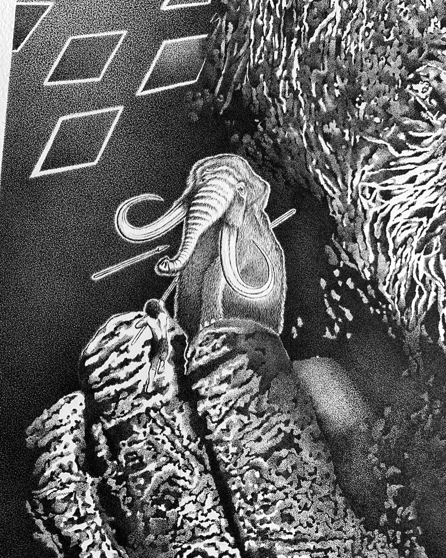 Stoned ape theory - Original artwork