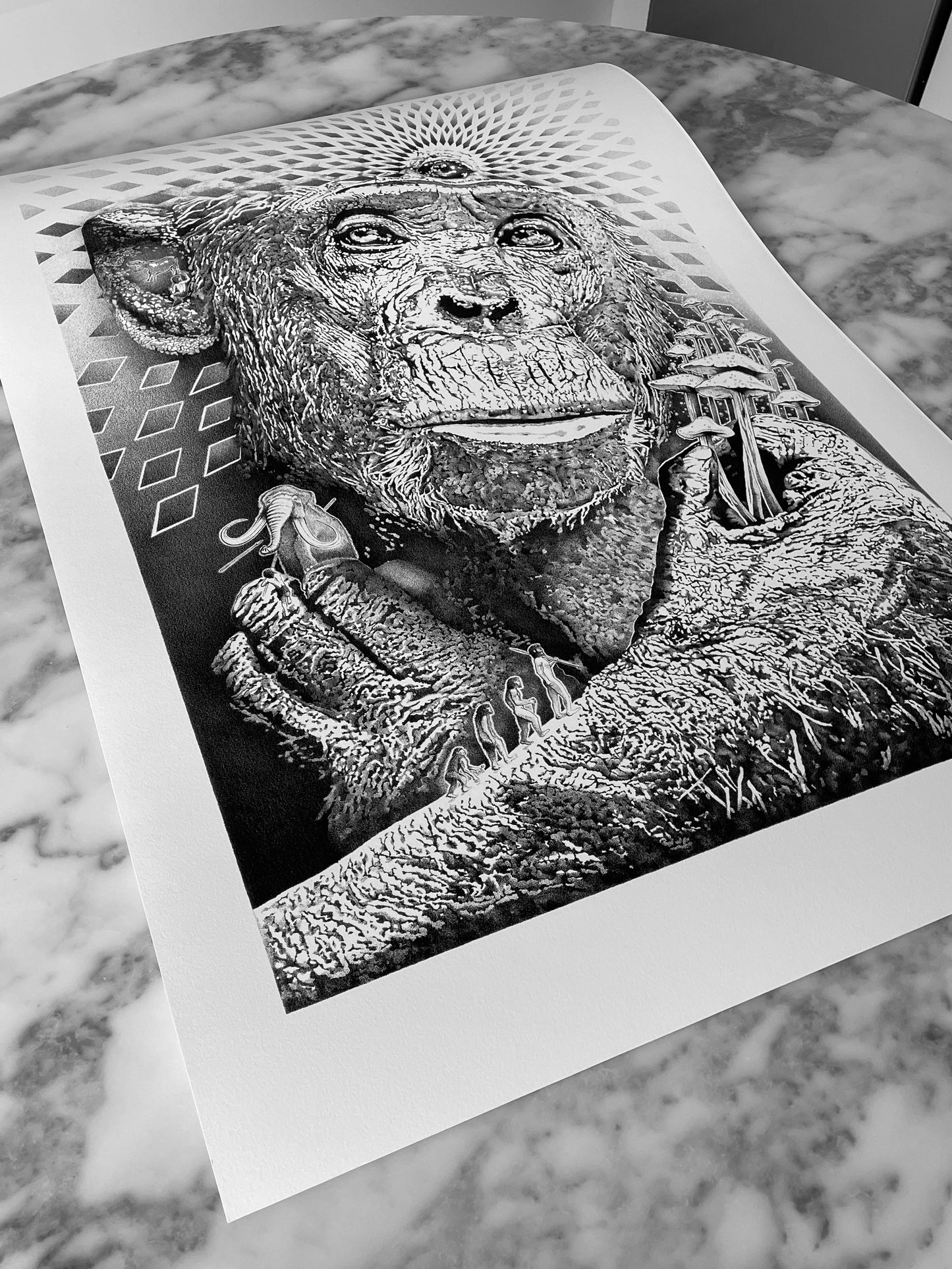 Stoned Ape Theory - Fine Art Print - A1