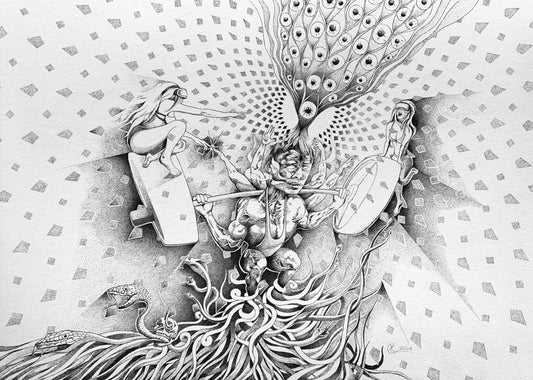 Kundalini Explosion - Fine Art Print - A4