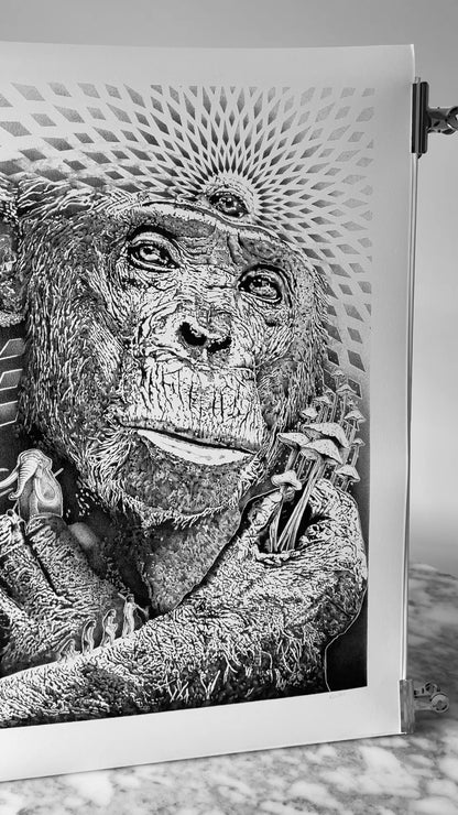 Stoned Ape Theory - Fine Art Print - A1